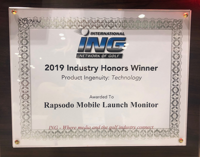Rapsodo Mobile Launch Monitor Wins ING Product Ingenuity: Technology Award