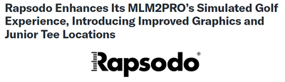 Yahoo Finance - Rapsodo Enhances the MLM2PRO Simulated Golf Experience