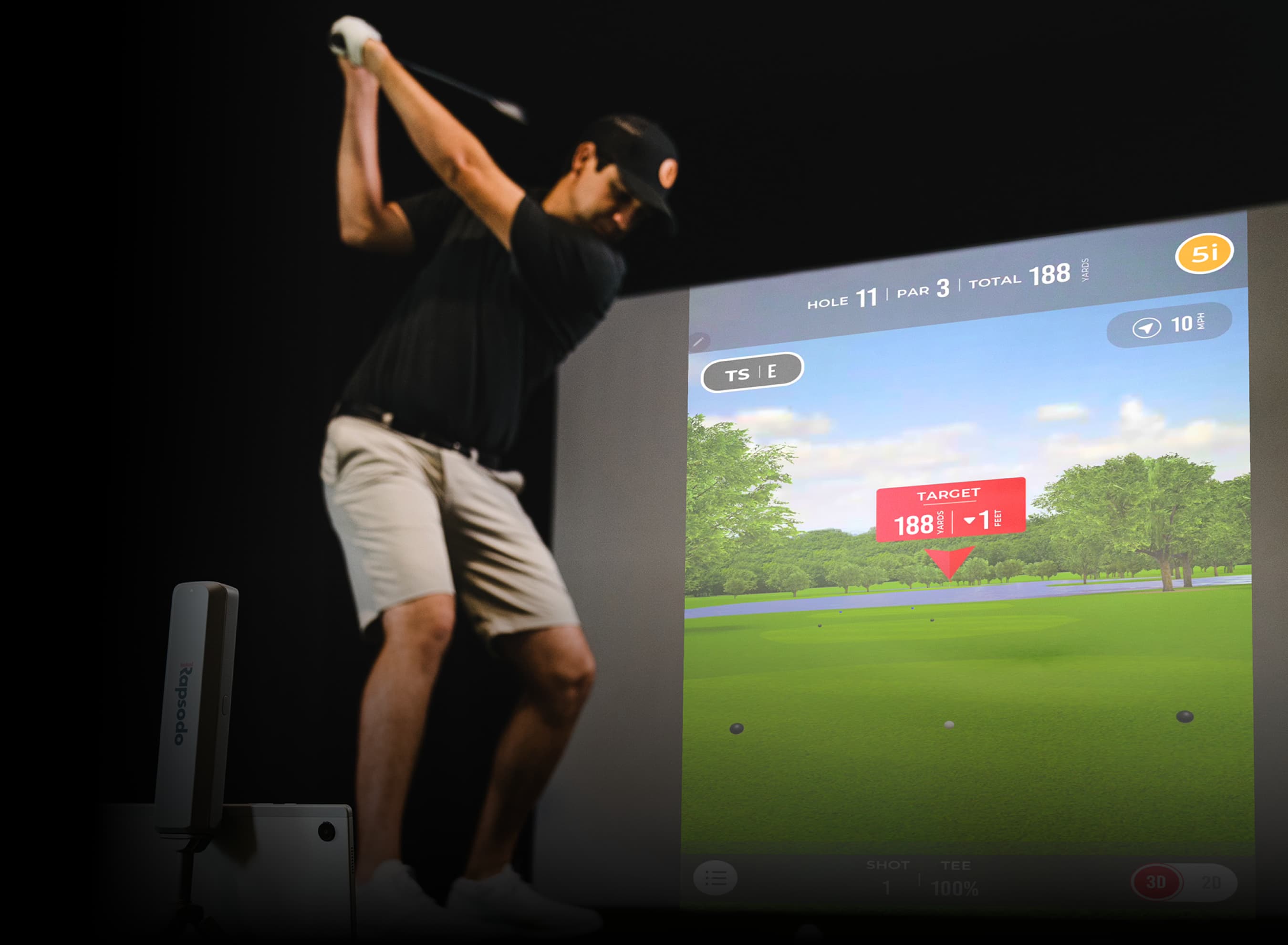 Rapsodo® MLM2PRO™ Portable Golf Simulator Anywhere, Anytime